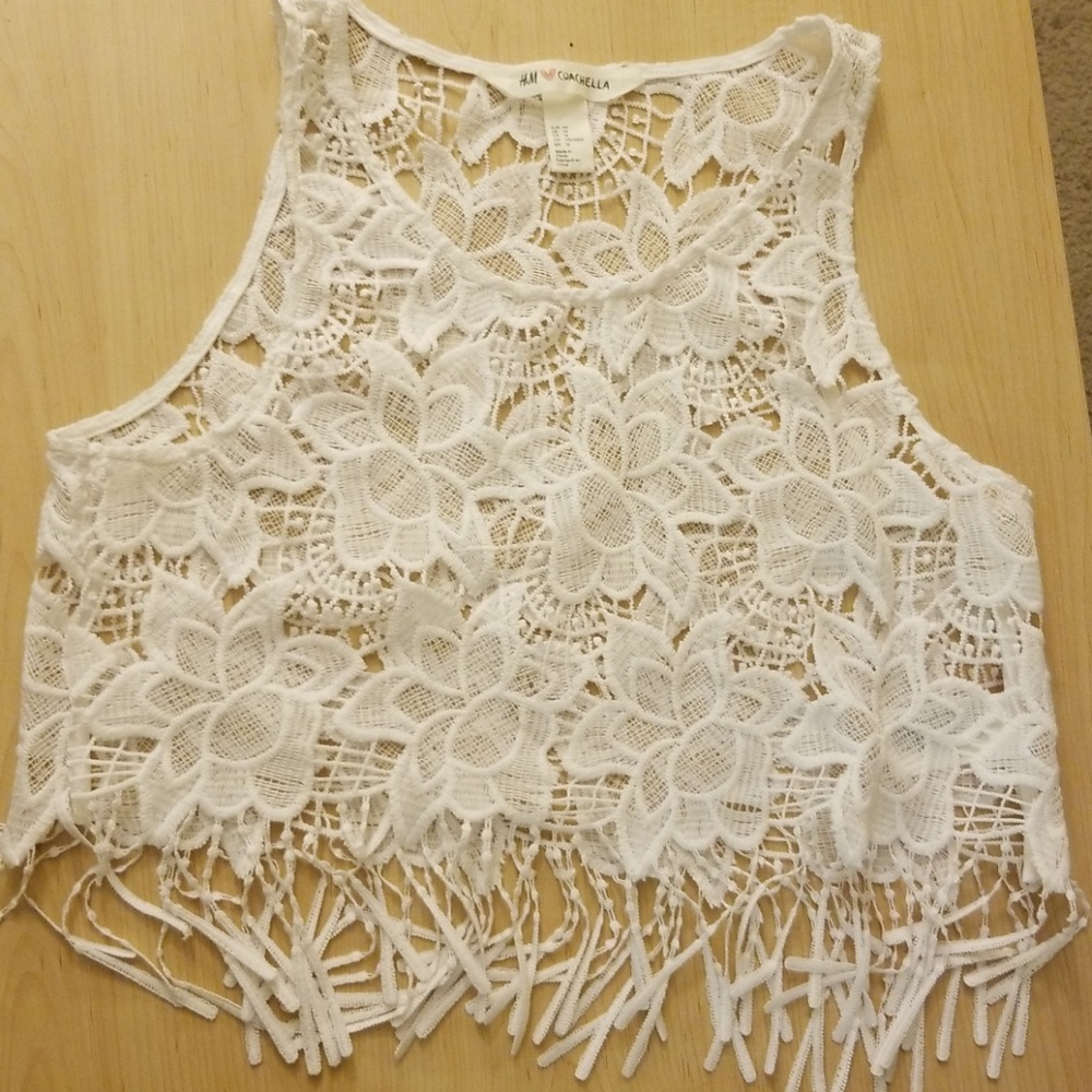 Floral knitted tank top